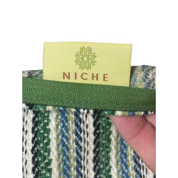 Niche Eastern Accents Striped Embroidered Decorative Standard Pillows Luxury Two - Picture 6 of 10